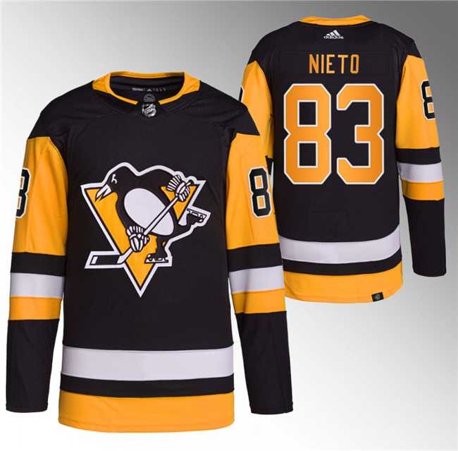 Mens Pittsburgh Penguins #83 Matt Nieto Black Stitched Jersey
